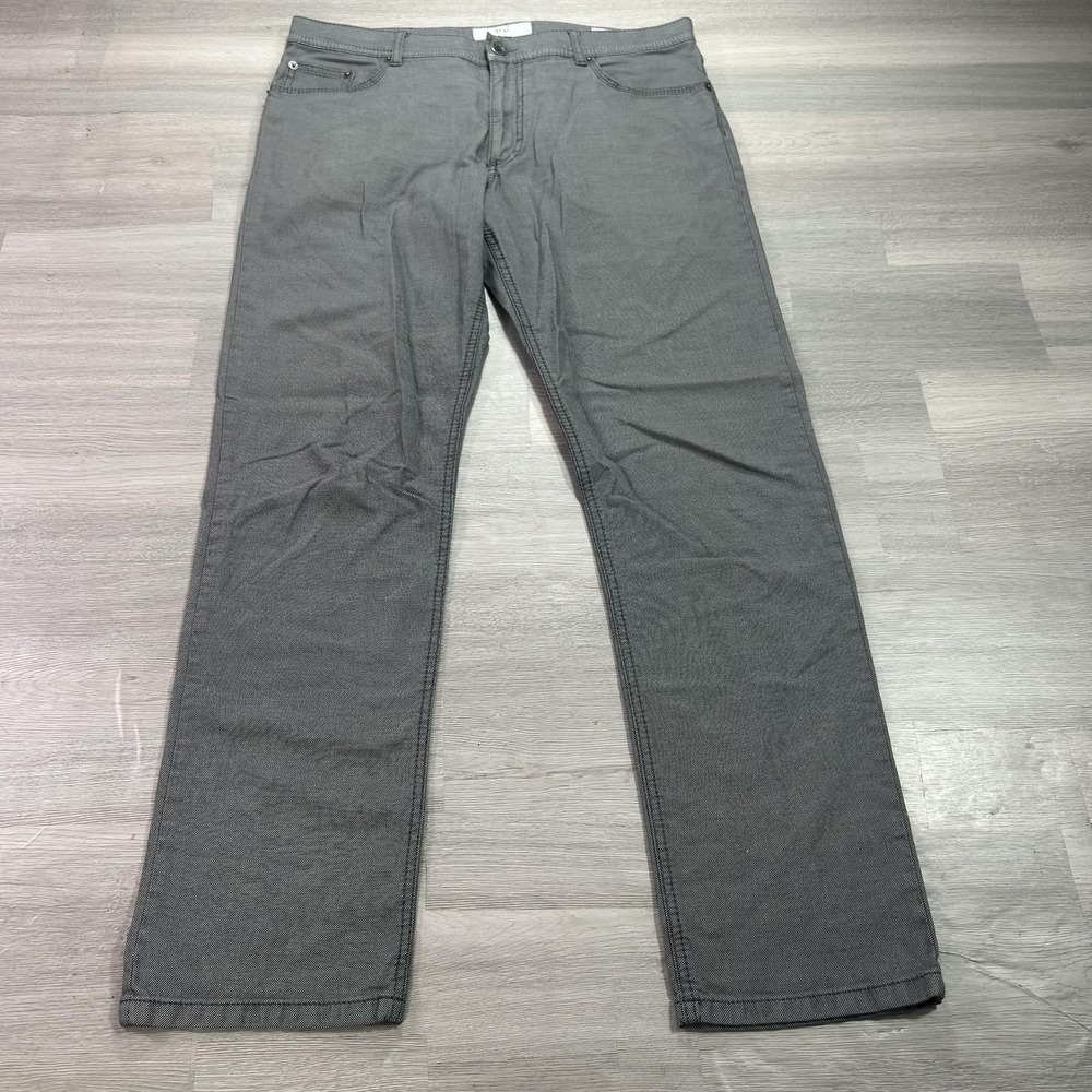 Brax Cooper Fancy Jeans Mens 36x32 Gray Regular Straight Denim Med Wash Pants